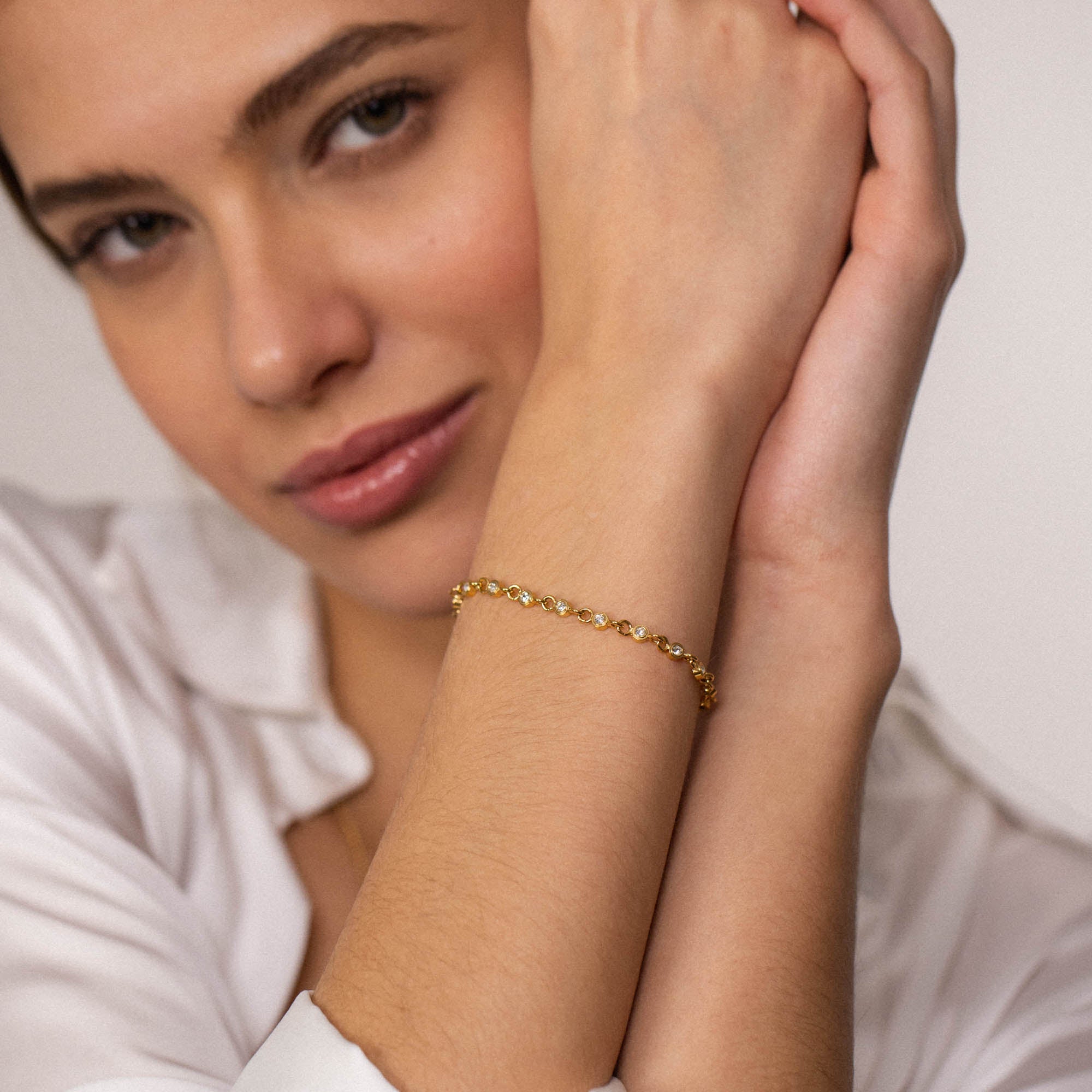 Purelei Waina Bracciale Donna In Acciaio Inox - Oro, Argento, Oro Rosa, Impermeabile, Regolabile 16-19 Cm