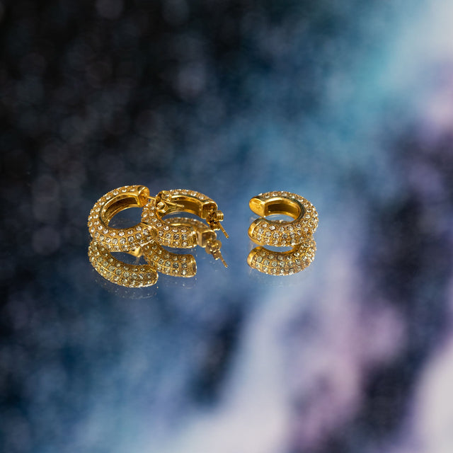 Orecchini grande con glitter