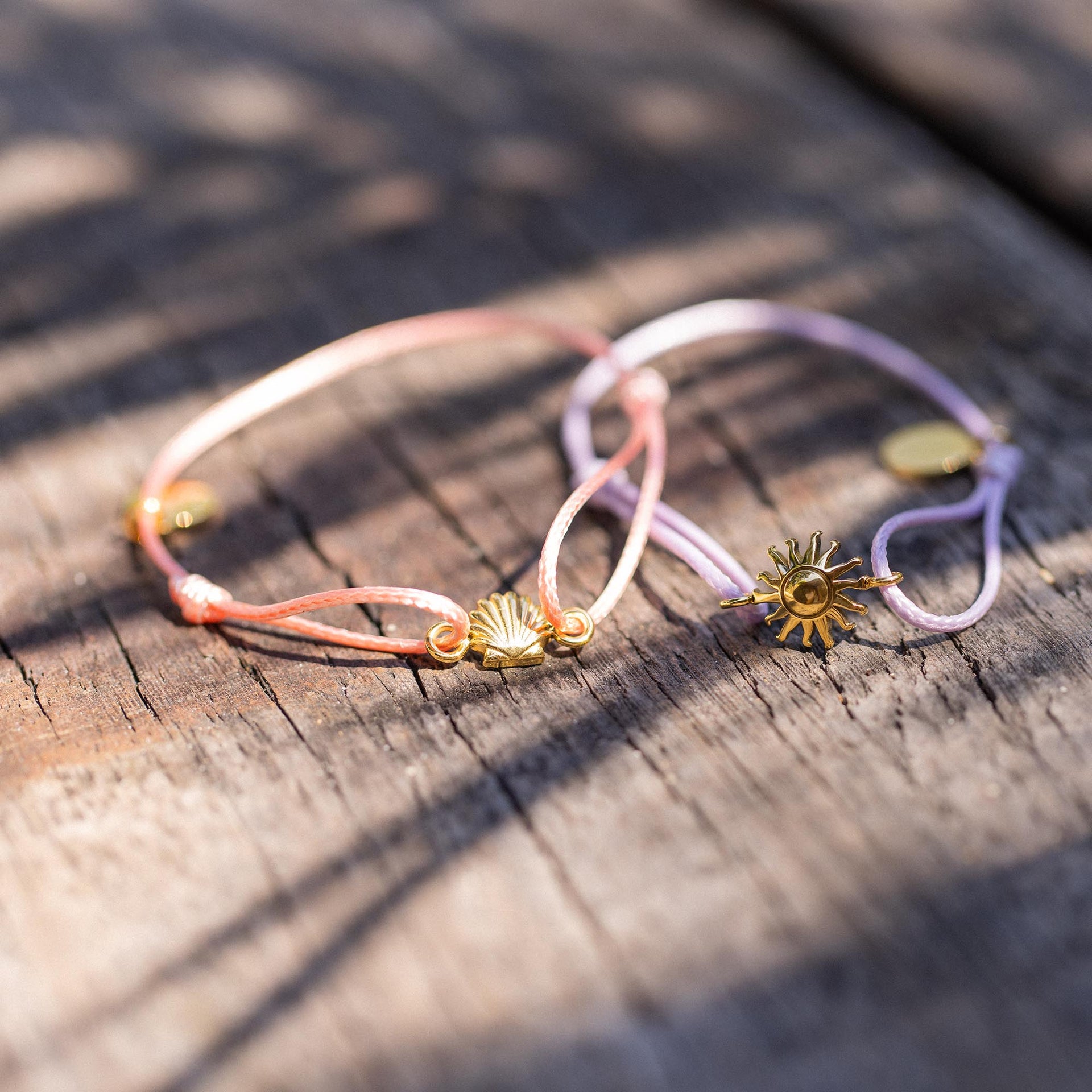 Bracciale in cotone per bambini conchiglia