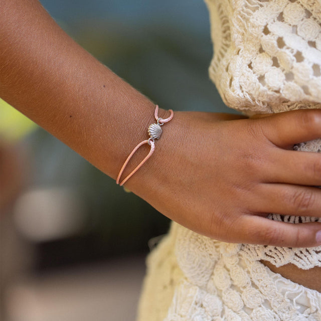 Bracciale in cotone per bambini conchiglia
