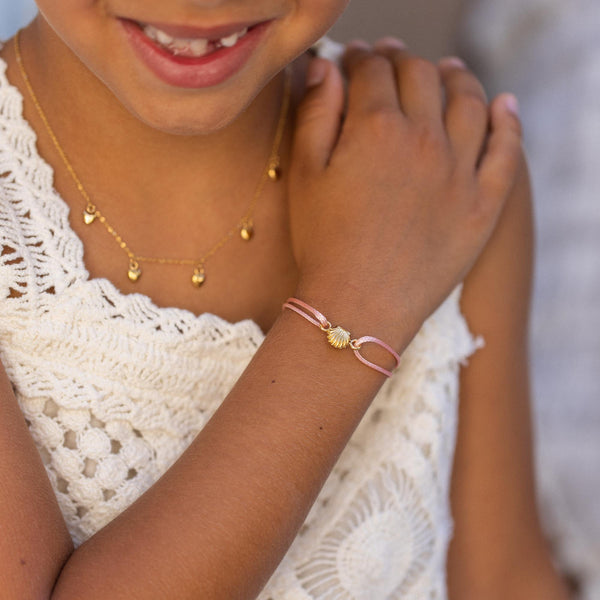 Bracciale in cotone per bambini conchiglia