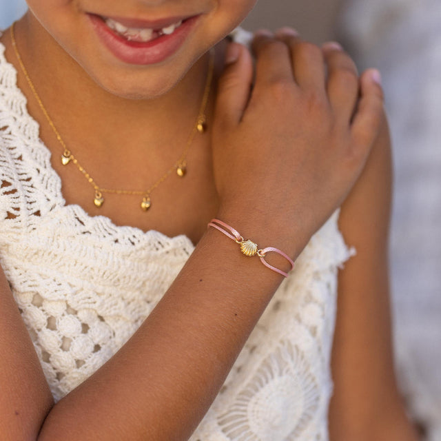 Bracciale in cotone per bambini conchiglia